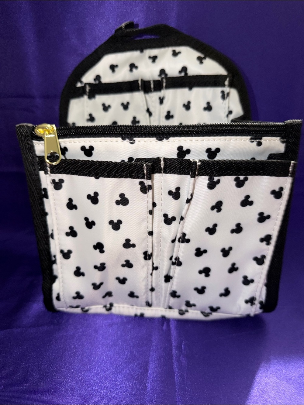 Black & White Mickey Head Pattern Travel Organizer